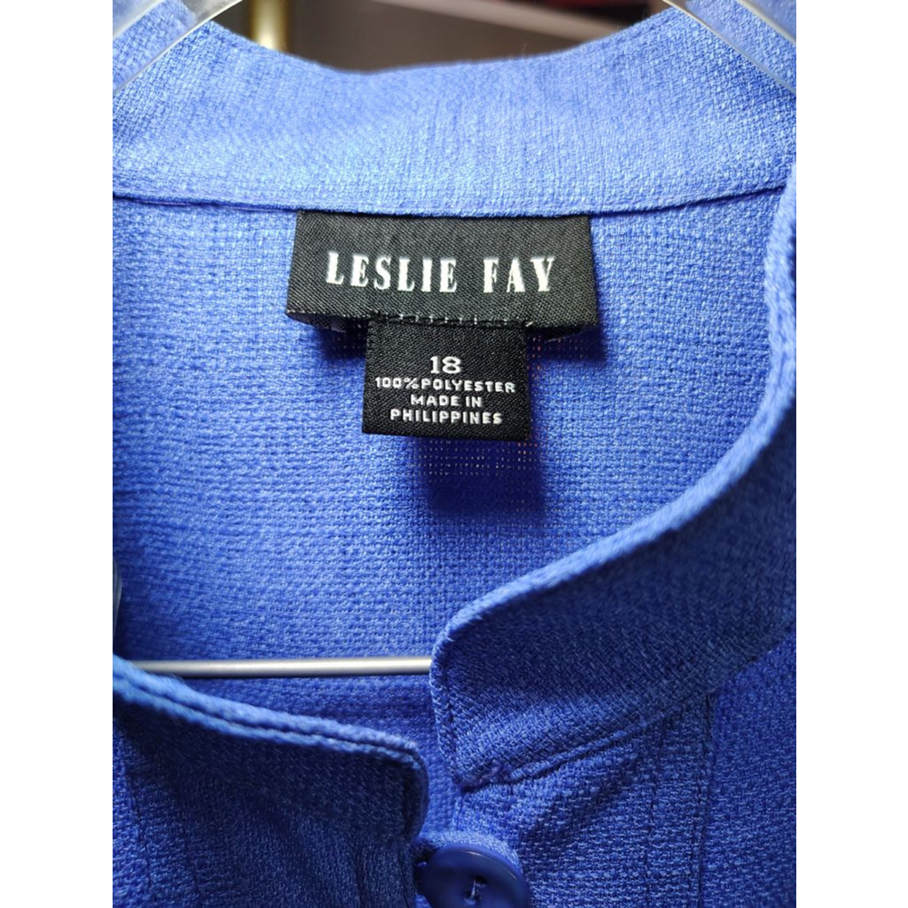 Leslie Fay Vintage 90s Periwinkle Pant Suit | High Rise Power Set | Size 18 - Picture 6 of 12